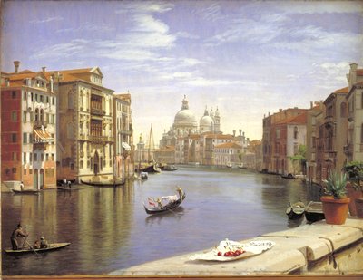 Blick auf den Canal Grande, Venedig. Im Hintergrund S. Maria della Salute von P.C. Skovgaard