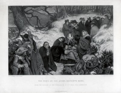 Die Gefahr der Königin Henrietta Maria, 19. Jahrhundert von P. Lightfoot