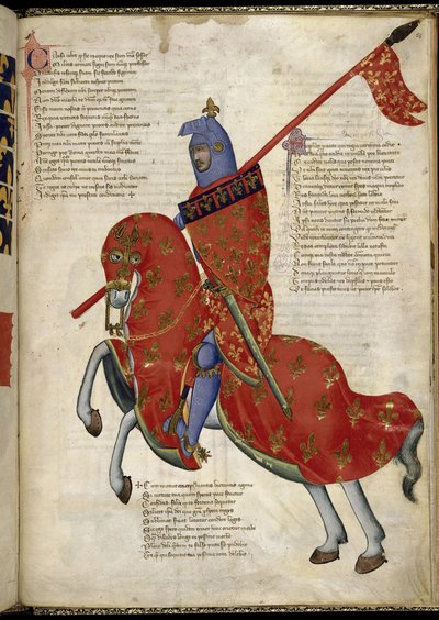 Ein Ritter aus Prato aus Regia Carmina von Convenevole da Prato von Pacino di Buonaguida