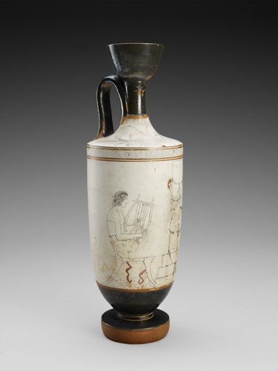 Schulterlekythos mit polychromer Malerei einer Begräbnisszene von Painter Houston
