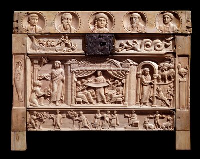 Reliquiar mit Reliefs, die Szenen des Alten Testaments darstellen von Paleo Christian