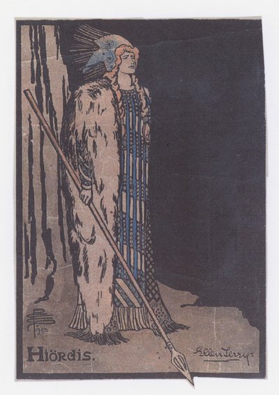 Ellen Terry als Hiordis in Ibsens Die Wikinger von Pamela Colman Smith