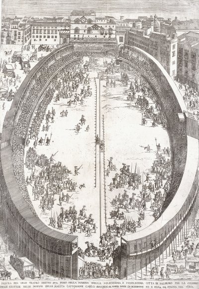 Eine große Faltplatte des Großen Theaters, 1680 von Paolo Amato