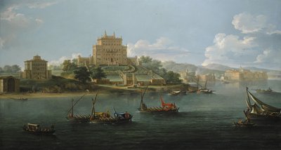 Ansicht der Villa Costaguti und Villa Pamphilj zwischen Anzio und Nettuno von Paolo Anesi