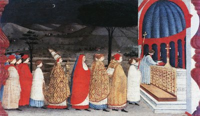Predella des Wunders der geschändeten Hostie von Paolo Uccello
