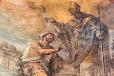Fresken, die das Leben des Heiligen Cataldo darstellen von Paolo di Matteis