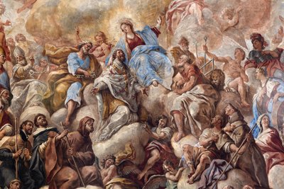 Fresken, die das Leben des Heiligen Cataldo darstellen von Paolo di Matteis