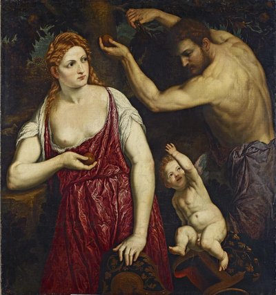Mars, Venus und Amor von Paris Bordone