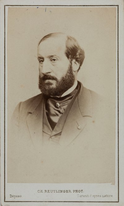 Porträt von Émile Augier 1820-1889 von Paris . Photo studio Reutlinger