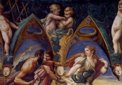 Actaeon mit seinen Gefährten (Detail) von Parmigianino