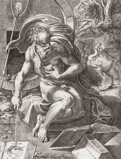 Diogenes, griechischer Philosoph des 3. Jahrhunderts v. Chr. von Parmigianino 