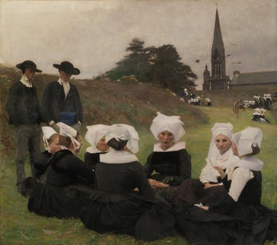 Les Bretonnes au Pardon, 1887 von Pascal Adolphe Jean Dagnan Bouveret