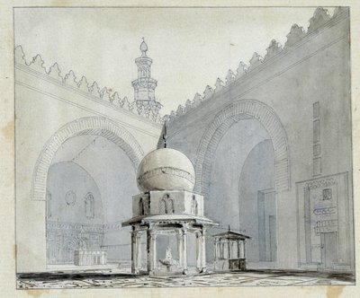 Hof der Sultan-Hassan-Moschee, Kairo Ägypten von Pascal Xavier (after) Coste