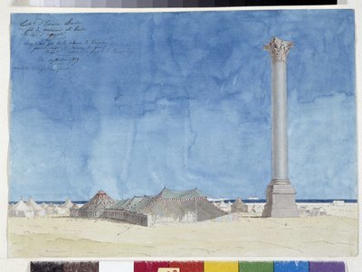 Zelt, Lager am Fuße der Pompeius-Säule von Pascal Xavier (after) Coste
