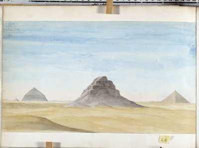 Blick auf die Pyramide von Dachour von Pascal Xavier (after) Coste