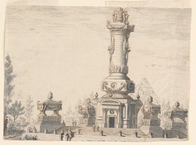 Entwurf für eine Bühne: Ein Friedhof von Pasquale Canna
