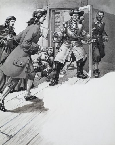 Unbekannte Geschichte Illustration von Pat (1907-95) Nicolle