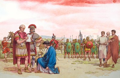 Römisch-britischer Appell an General Aetius von Pat (1907 95) Nicolle