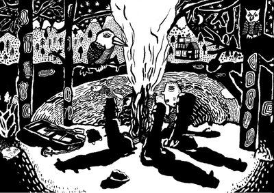 Feuer im Wald, 2014 von Pat Macdonald