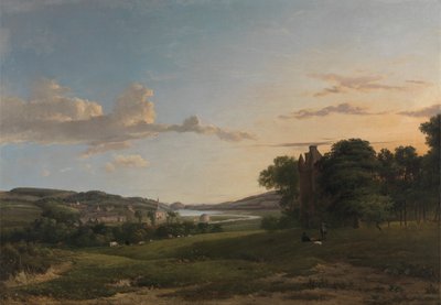 Eine Ansicht von Cessford und dem Dorf Caverton, Roxboroughshire in der Ferne von Patrick Nasmyth