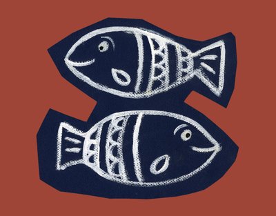 Horoskop: Das Zeichen der Fische. Illustration von P. La Porta von Patrizia La Porta