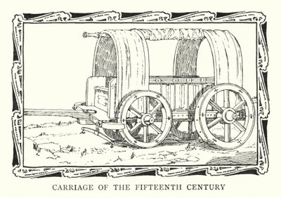 Kutsche des fünfzehnten Jahrhunderts von Patten (after) Wilson