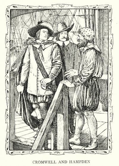 Oliver Cromwell und John Hampden von Patten (after) Wilson