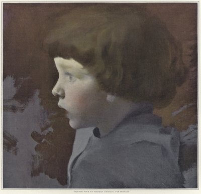 Skizze für ein Kinderporträt von Paul Albert Besnard