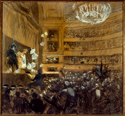 Die Schlacht von Hernani am 25.02.1830 Erste Aufführung des Stücks „Hernani“ von Victor Hugo an der Comédie Française von Paul Albert Besnard