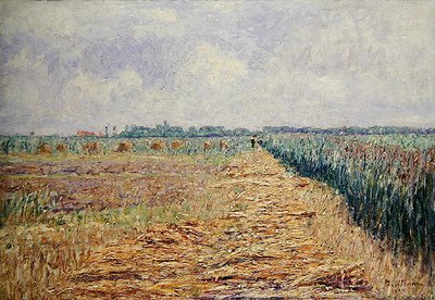 Eine flache niederländische Landschaft unter einem Sommerhimmel mit klaren weißen Wolken, ca. 1890 von Paul Baum