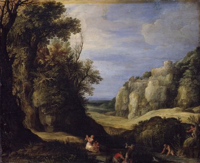 Landschaft mit Latona und den lykischen Bauern von Paul Bril
