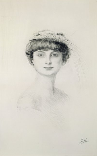 Porträt von Anna de Noailles (1876-1933) von Paul Cesar Helleu