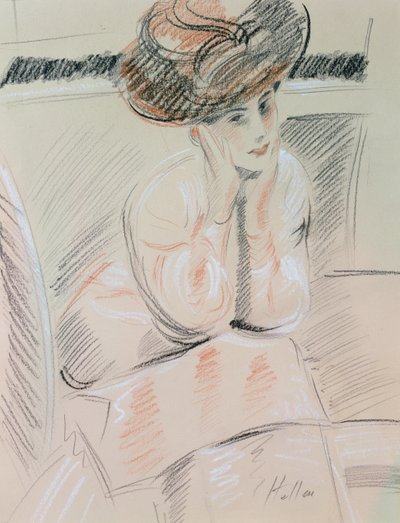 Porträt einer Dame von Paul Cesar Helleu