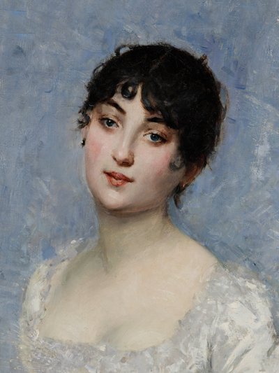 Junge Dame in Weiß von Paul Cesar Helleu