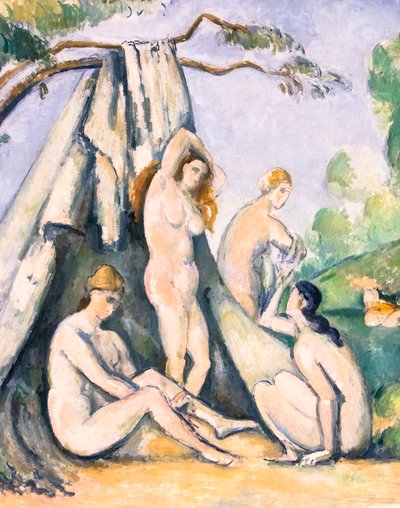 Badende vor einem Zelt (Detail) von Paul Cezanne