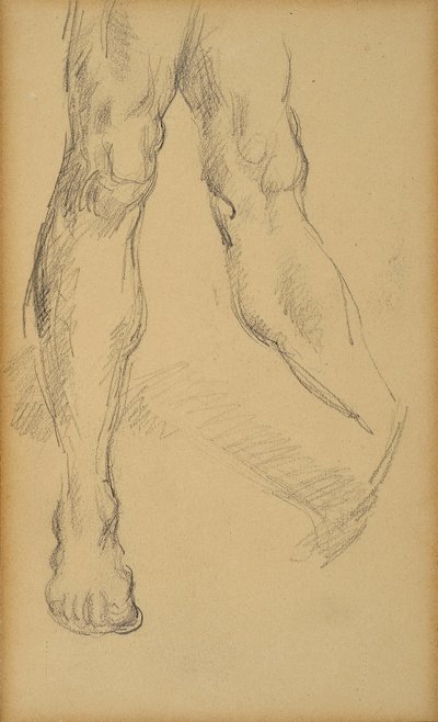 Beinstudie. Zeichnung von Paul Cézanne von Paul Cézanne