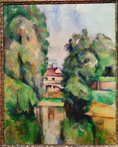 Mühle am Fluss von Paul Cézanne