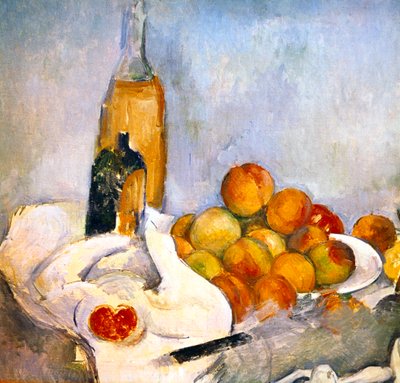 Flaschen und Äpfel, ca. 1870-1906 von Paul Cézanne