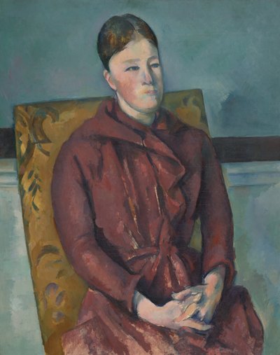 Madame Cezanne in einem gelben Stuhl von Paul Cézanne