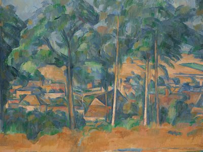 Dorf hinter Bäumen (Marines), ca. 1898 von Paul Cézanne