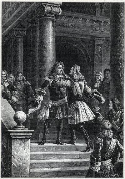 Vertrag von Rastatt - Prinz Eugen von Savoyen und der Marschall de Villars (Kommandeure der gegnerischen Streitkräfte im Spanischen Erbfolgekrieg) - Spanischer Erbfolgekrieg (1701 bis 1714) - Vertrag von Rastatt - Das Treffen von Marschall de Villars und E von Paul Dominique Philippoteaux