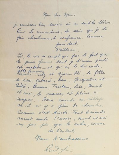 Brief an Man Ray, bezüglich der Errungenschaft von 