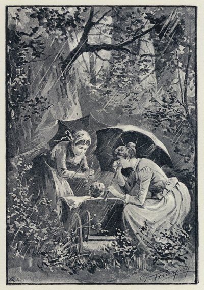 Illustration zu Anna Karenina: Der Sturm im Kolok-Wald von Paul Frenzeny