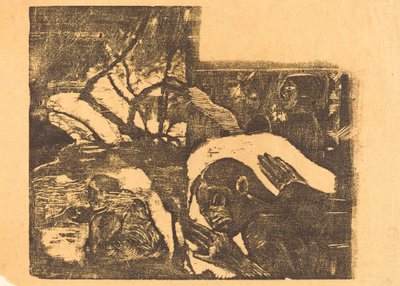 Eine Maori-Frau im Wald, Manao Tupapau Sie wird von einem Geist heimgesucht, 1894-1895 von Paul Gauguin