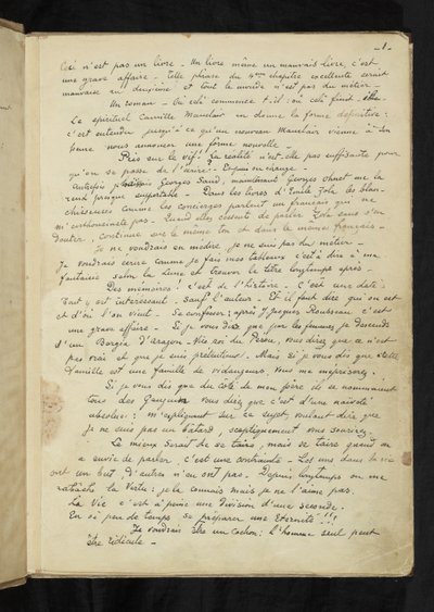 Avant et après - Erste Seite des Haupttextes von Paul Gauguin