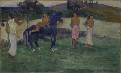 Komposition mit Figuren und einem Pferd von Paul Gauguin