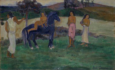 Komposition mit Figuren und einem Pferd, 1902 von Paul Gauguin