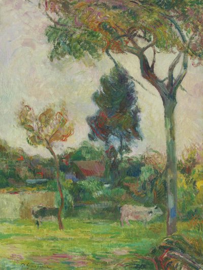 Deux vaches au pré von Paul Gauguin