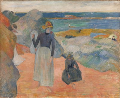 Am Strand in der Bretagne von Paul Gauguin