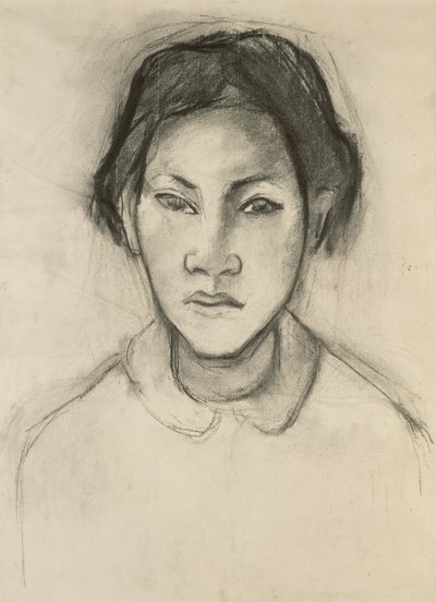 Kopf einer tahitianischen Frau von Paul Gauguin